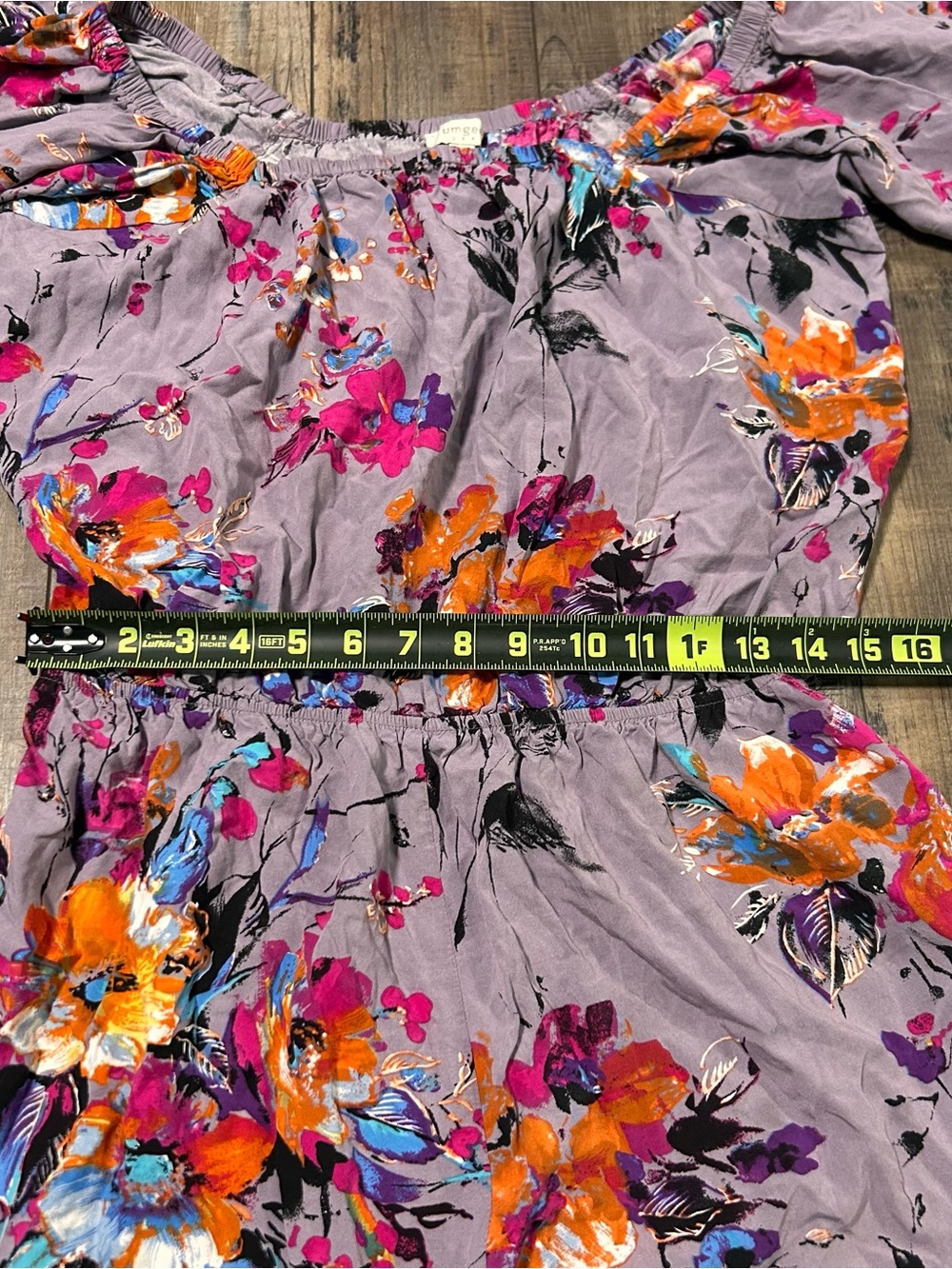 Umgee Lavender Floral Off-Shoulder Romper - Picture 5 of 7